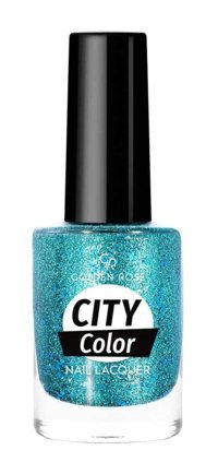 Golden Rose City Color Nail Lacquer 109 Mavi Parlak Simli Oje