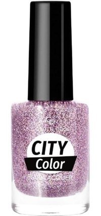 Golden Rose City Color Nail Lacquer 102 Lila Işıltılı Simli Oje