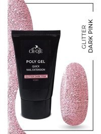 Cr-Oje Glitter Dark Pink YC091 Pembe Işıltılı Kalıcı Simli Jel Oje