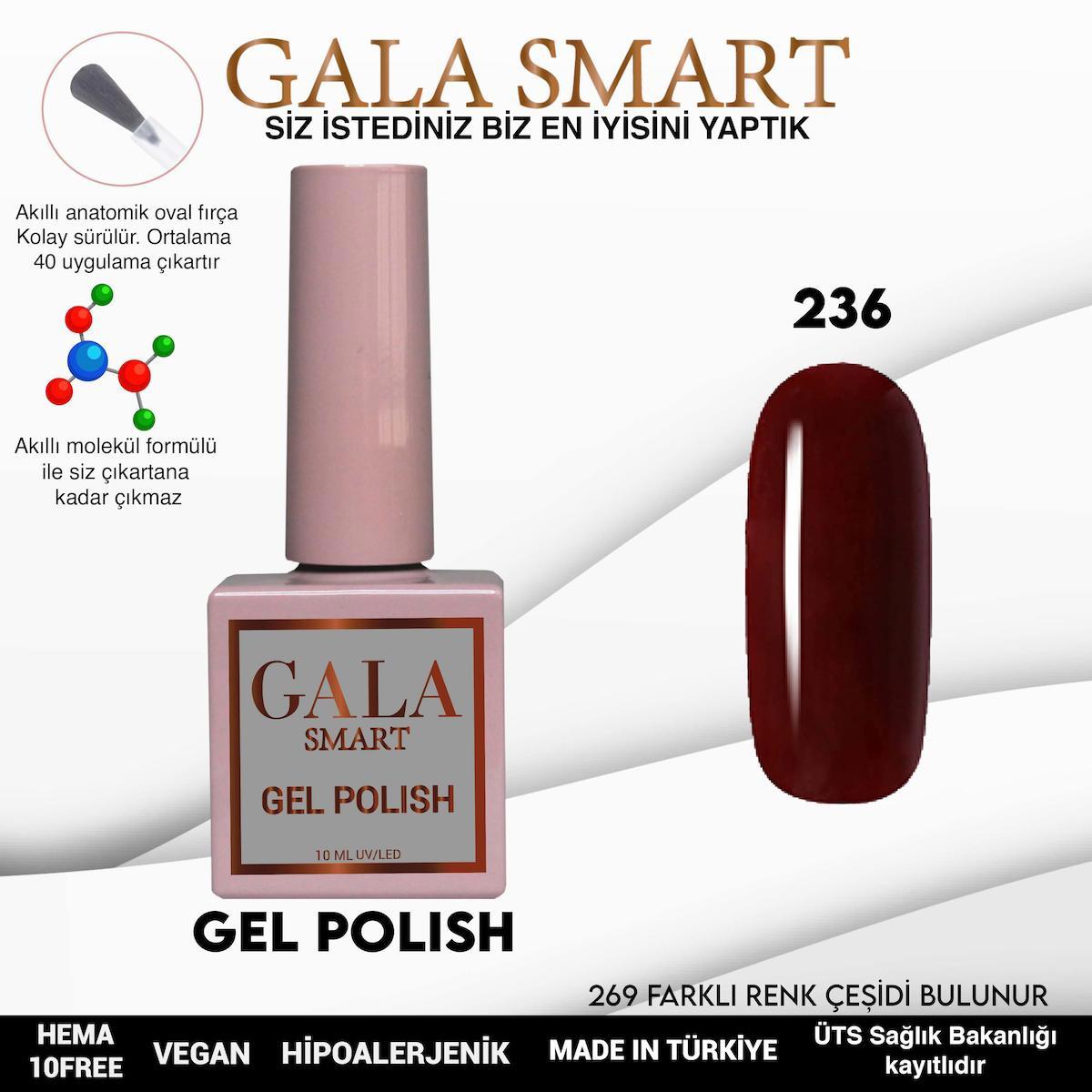 Gala Smart Klasik Seri 236 Kahverengi Parlak Kalıcı Oje