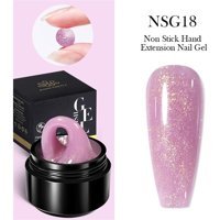 Born Pretty Non Stick Hand Extension NSG-18 Pembe Işıltılı Kalıcı Simli Jel Oje