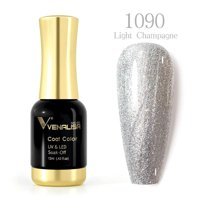 Venalisa Uv Led Light Campagne 1090 Gümüş Işıltılı Kalıcı Simli Oje