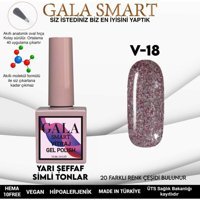 Gala Smart Vitraj V18 Lila Işıltılı Kalıcı Simli Oje