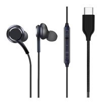 Powerway Earnote Silikonlu Mikrofonlu Type C Kablolu Kulaklık Siyah