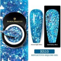 Born Pretty Reflective Glitter RS10 Mavi Işıltılı Kalıcı Simli Oje