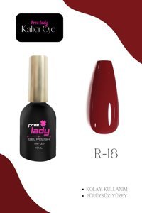 Freelady R-18 Kırmızı Parlak Kalıcı Oje