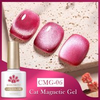 Born Pretty Cat Magnetic CMG-06 Pembe Işıltılı Kalıcı Simli Jel Oje