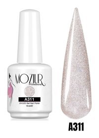 Moziur A311 Gri Işıltılı Kalıcı Simli Oje