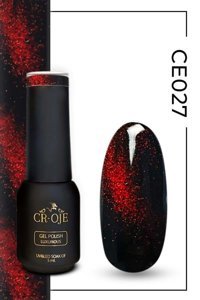 Cr-Oje Cat Eye CE027 Kırmızı Hologram Kalıcı Simli Oje