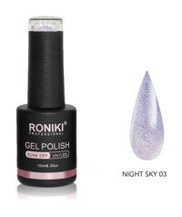 Roniki Light Bulb Cat Eye 03 Gümüş Işıltılı Kalıcı Simli Oje