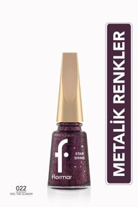 Flormar Star Shine Nail Enamel 22 Mor Metalik Oje