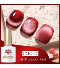 Born Pretty Jelly Amber Serisi Kedi Gözü CMG-07 Pembe Işıltılı Kalıcı Simli Oje