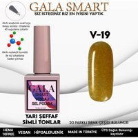 Gala Smart Vitraj V19 Altın Sarısı Işıltılı Kalıcı Simli Oje
