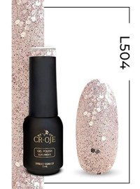 Cr-Oje L504 Pembe Işıltılı Kalıcı Simli Oje
