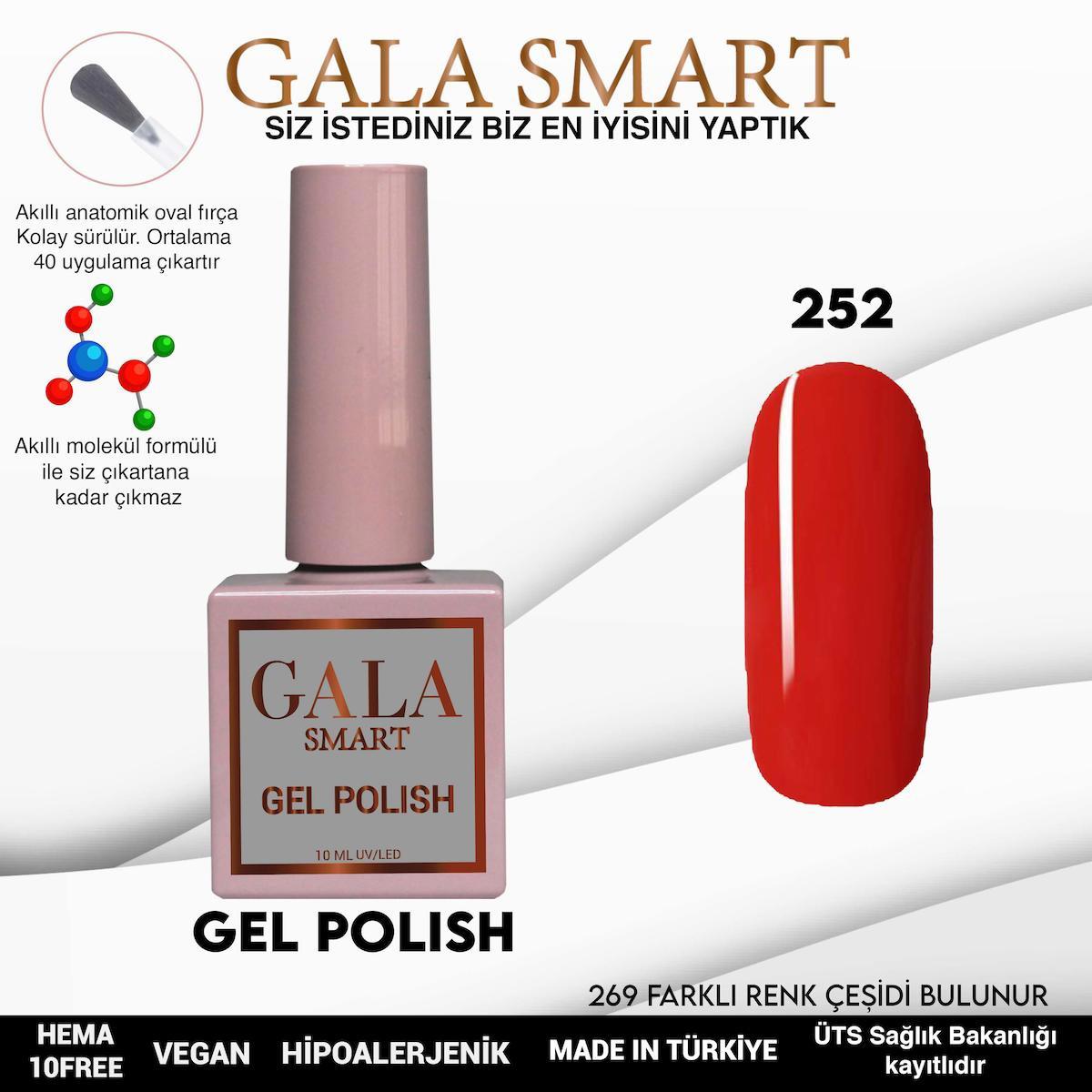 Gala Smart Klasik Seri 252 Kırmızı Parlak Kalıcı Oje
