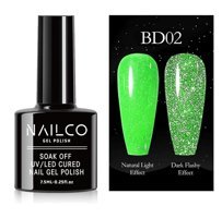 NailCo Disko Reflective NC084 Yeşil Işıltılı Kalıcı Simli Oje