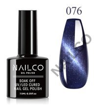 NailCo Kedi Gözü NC076 Mavi Hologram Kalıcı Simli Oje