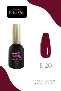 Freelady R-20 Bordo Parlak Kalıcı Oje