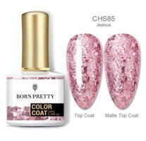Born Pretty CHS85 Pembe Işıltılı Kalıcı Simli Oje