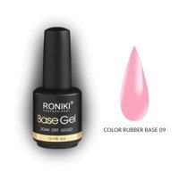 Roniki Color Rubber Base 09 Pembe Parlak Kalıcı Oje