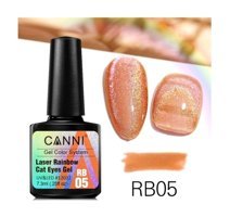 Canni Laser Cat Eye RB05 Turuncu Işıltılı Kalıcı Simli Oje