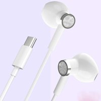 Lapas E5 Silikonlu Mikrofonlu Type C Kablolu Kulaklık Beyaz