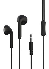 Zore ER06 Silikonsuz Mikrofonlu 3.5 mm Jak Kablolu Kulaklık Siyah