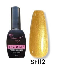 Pink World SF112 Altın Sarısı Sedefli Kalıcı Simli Oje
