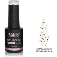 Roniki Quail Egg 1 Siyah Işıltılı Kalıcı Simli Oje
