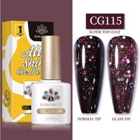 Born Pretty Silky White Serisi CG115 Mor Işıltılı Kalıcı Simli Oje