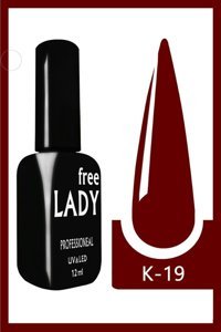 Freelady K-19 Bordo Parlak Kalıcı Oje