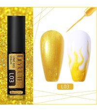 Born Pretty Liner Paint L03 Altın Sarısı Işıltılı Kalıcı Simli Jel Oje
