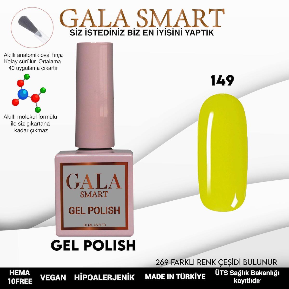 Gala Smart Klasik Seri 149 Sarı Parlak Kalıcı Oje