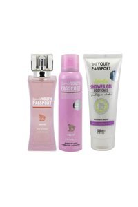 Youth Passport Secret 3 Parça Kadın Parfüm Deodorant Seti EDP 75 ml + Deodorant 150 ml + Shower Gel 200 ml