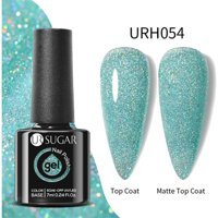 Ursugar Color Base URH054 Yeşil Işıltılı Kalıcı Simli Oje