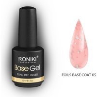 Roniki Coat Foils 05 Pembe Işıltılı Kalıcı Simli Oje