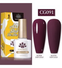 Born Pretty Silky White Serisi CG091 Mor Mat Kalıcı Oje