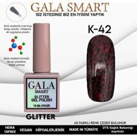 Gala Smart Glitter K42 Mor Işıltılı Kalıcı Simli Oje
