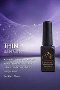 Cr-Oje Thin Base Coat Şeffaf Parlak Kalıcı Oje
