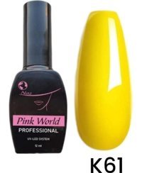 Pink World K61 Sarı Parlak Kalıcı Oje