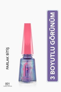 Flormar Hands Up 1 Mor Işıltılı Simli Oje