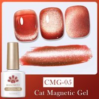 Born Pretty Amber Cat Eye CMG-05 Kırmızı Işıltılı Kalıcı Simli Jel Oje