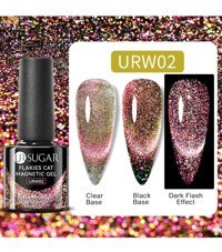 Ursugar Kedigözü URW02 Mor Hologram Kalıcı Simli Oje