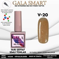 Gala Smart Vitraj V20 Krem Işıltılı Kalıcı Simli Oje