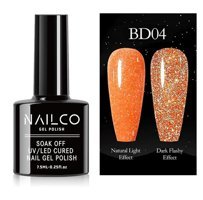 NailCo Disko Reflective NC081 Turuncu Işıltılı Kalıcı Simli Oje