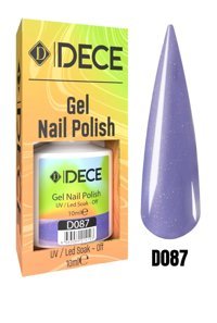 Dece D087 Mavi Sedefli Kalıcı Simli Oje