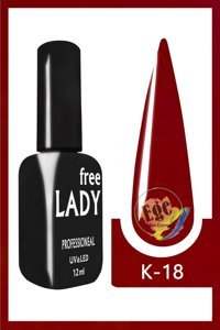 Freelady K-18 Bordo Parlak Kalıcı Oje