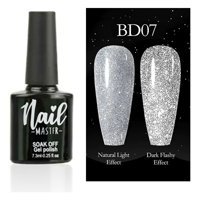 Nail Master Disco Club Serisi BD07 Gri Işıltılı Kalıcı Simli Oje