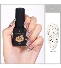 Born Pretty Pro Trubuty Serisi 51 Beyaz - Siyah Işıltılı Kalıcı Simli Oje
