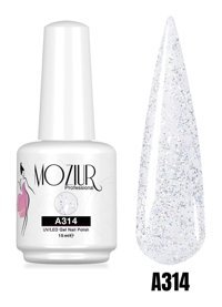 Moziur A314 Gri Işıltılı Kalıcı Simli Oje
